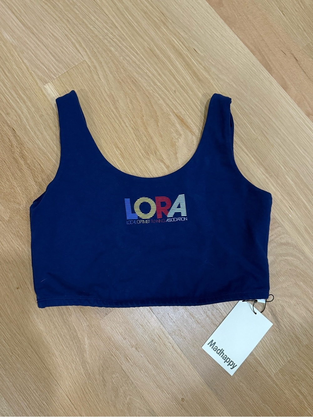 Madhappy Local Optimist Blue Logo Crop Tank
